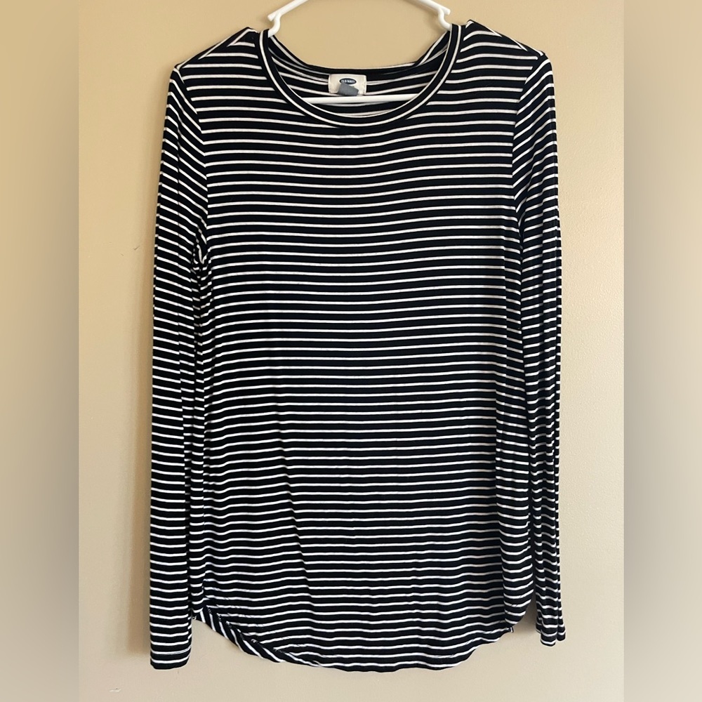 Stripe long sleeve, extra long shirt